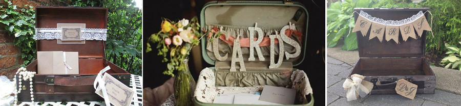 Для любителей путешествий - чемоданы с пожеланиями на свадьбе